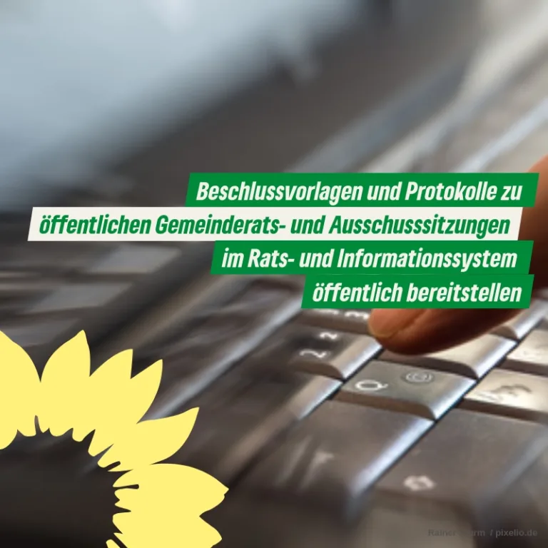 Beschlussvorlagen und Protokolle zu öffentlichen Gemeinderats- und Ausschusssitzungen im Rats- und Informationssystem öffentlich bereitstellen