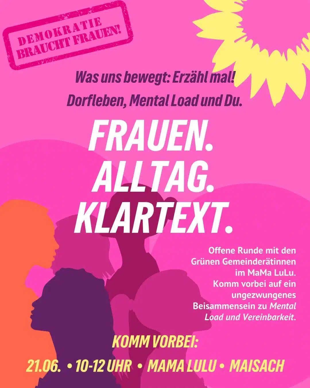 Einladung zum Austausch 21.6.26 10-12 im MaMa LuLu Maisach